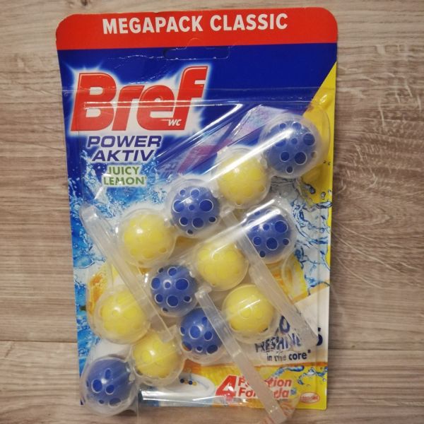 Туалетний блок Bref Актив Лимонна Свіжість 3х50 г