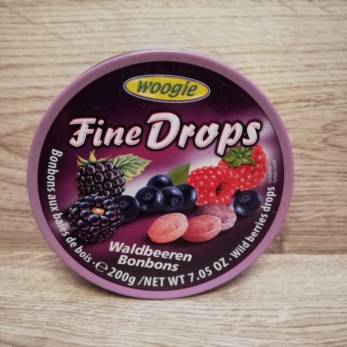 Льодяники woogie fine drops waldbeeren bonbons (лісова ягода) 200г