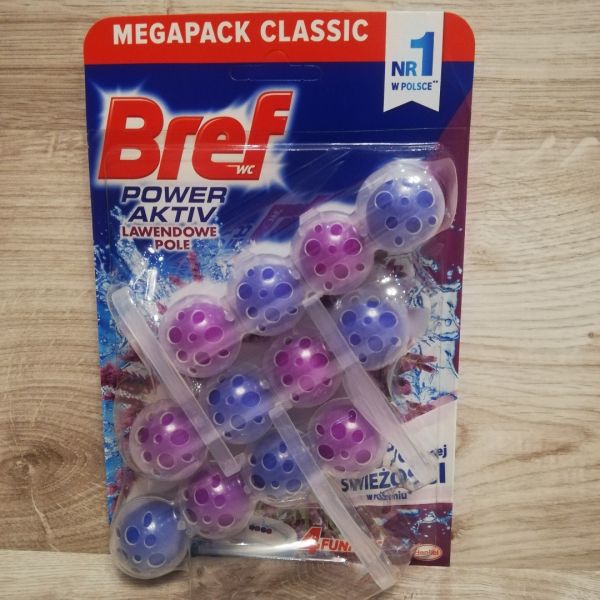 Підвісний блок для туалету Bref Power Aktiv Свіжість лаванди, 3 х 50 г