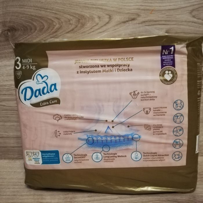Підгузки Dada Extra Care 3 Midi (4-9 кг), 40 шт.