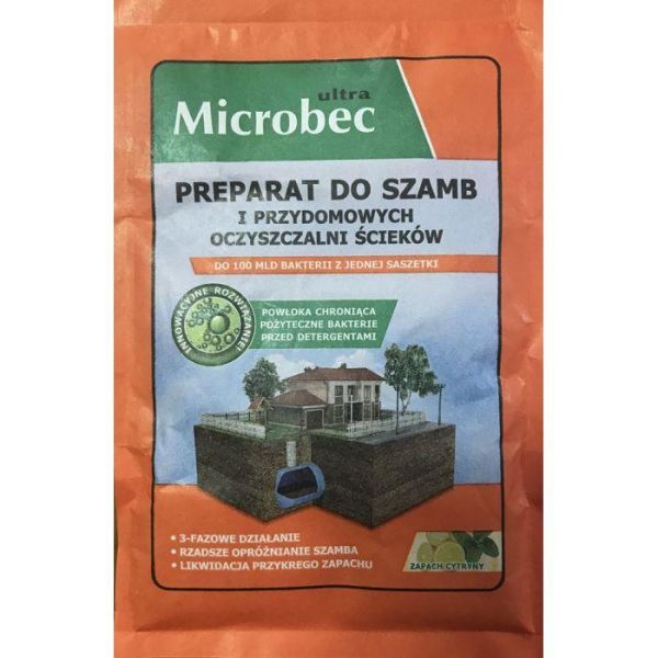Засіб Microbec Ultra для вигрібних ям і септиків (лимон), 25 г