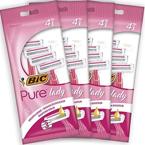Bic Pure 3 Lady верстати для гоління Pink/3 леза/4 шт.