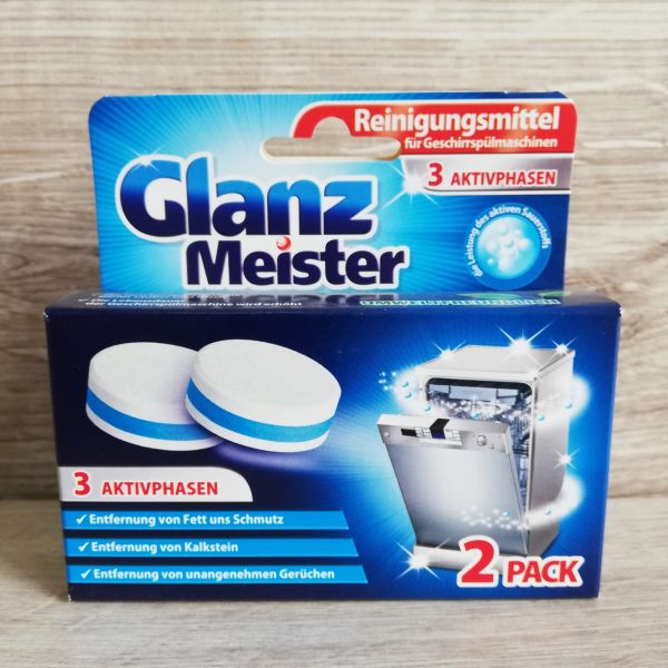 Таблетки для очищення посудомийки Glanz Meister — 2 шт.