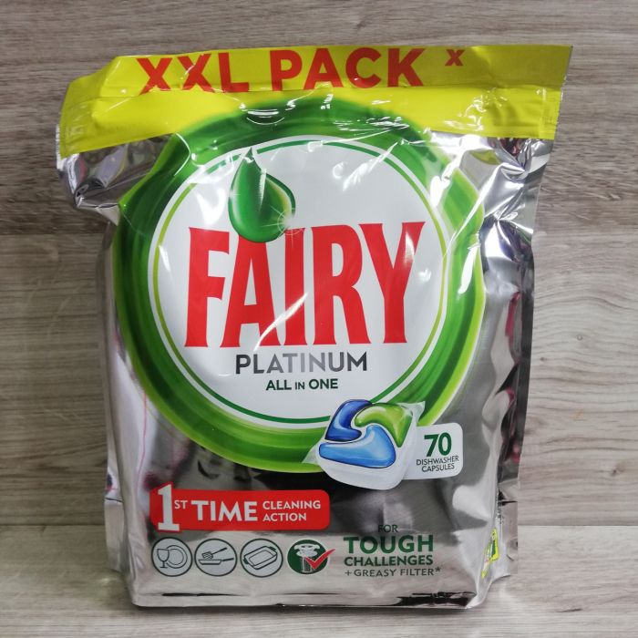 Капсули для посудомийної машини Fairy Platinum All-in-One, 70 шт.
