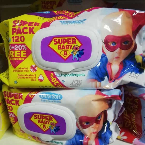 Вологі серветки «Ромашка та Алое вера», 120 шт.

Naturelle Super Baby