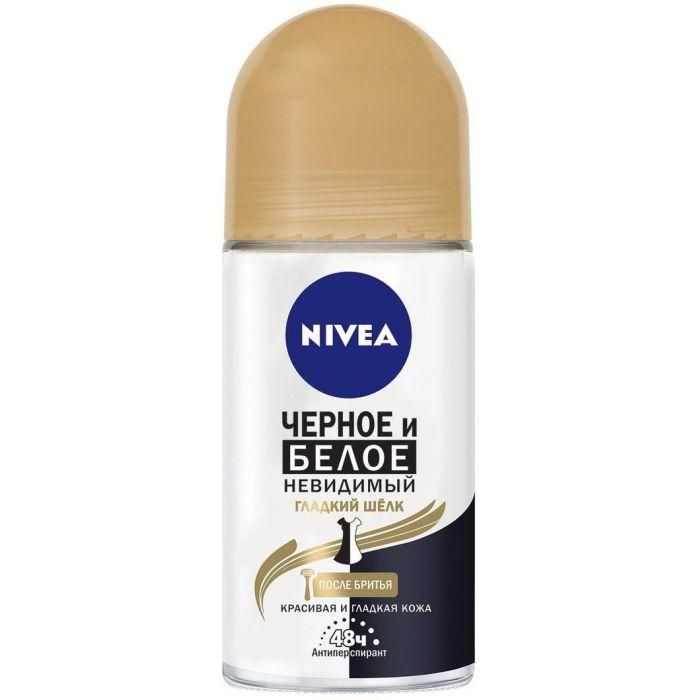 Дезодорант-антиперспірант Nivea Чорне та біле невидиме гладкий шовк, 50 мл