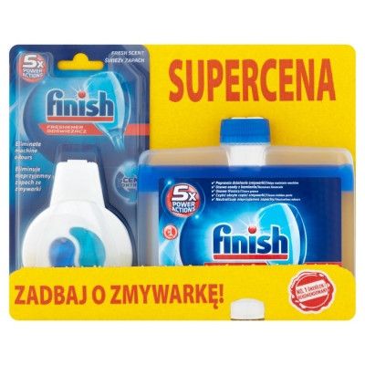 Finish 5x Power Actions Освіжувач для посудомийної машини 4 мл і очисник для посудомийної машини 250 мл