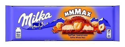 Шоколад молочний із цілим горіхом фундук і карамелевою нугою Milka Toffee, 300 г