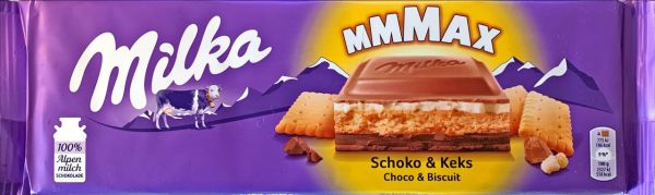 Шоколад молочний Milka Max Schoko&Keks, 300 g