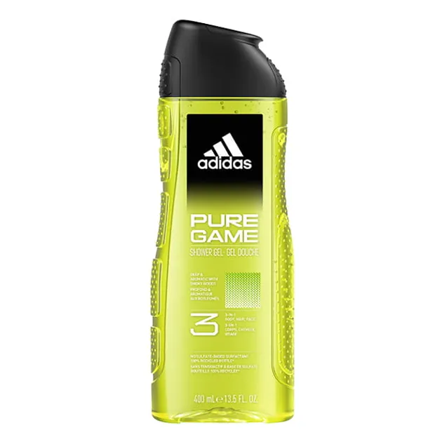Гель для душу Adidas Pure Game 3 в 1 для чоловіків 400 мл