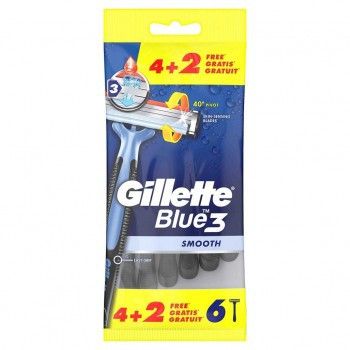 Станки для гоління Gillette Blue 3 Smooth 4 + 2 шт.