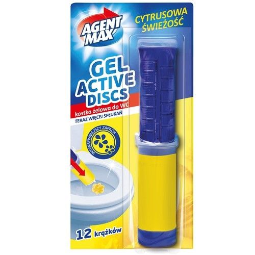 Гель-стек туалетний Agent Max Цитрусова свіжість, 75 мл, 12 стиків. Види в асортименті