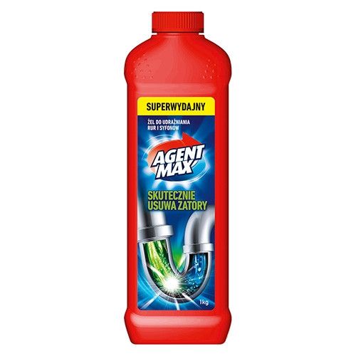 Гель Agent Max для прочищення труб і сифонів, 1 кг