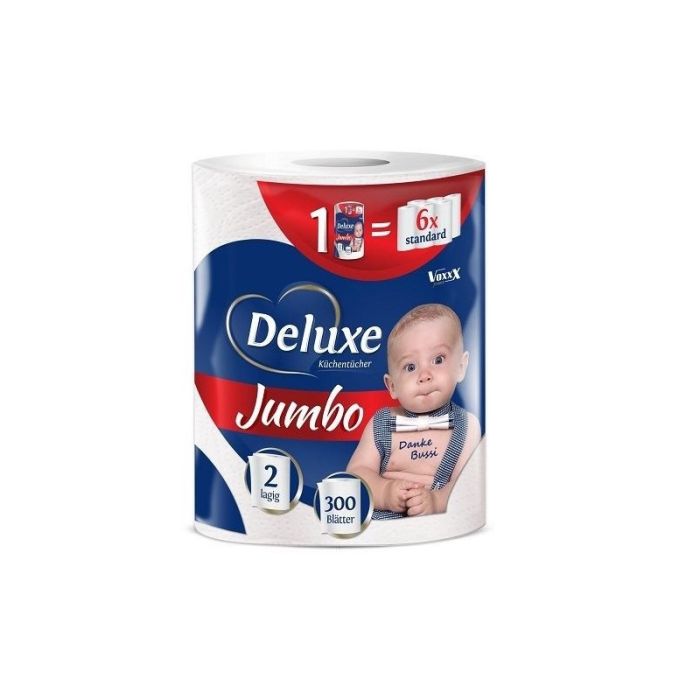 Рушники паперові Voxxx Deluxe Jumbo двошарове, 60 м (300 відривів)