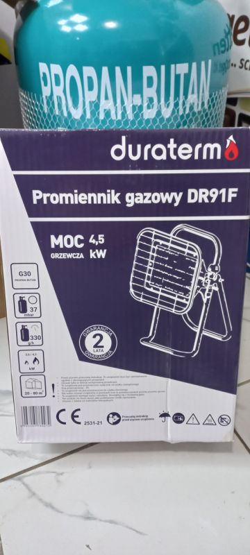 Газовий обігрівач Duraterm DR91F керамічний 4,5 KW(без редуктора) Польша.