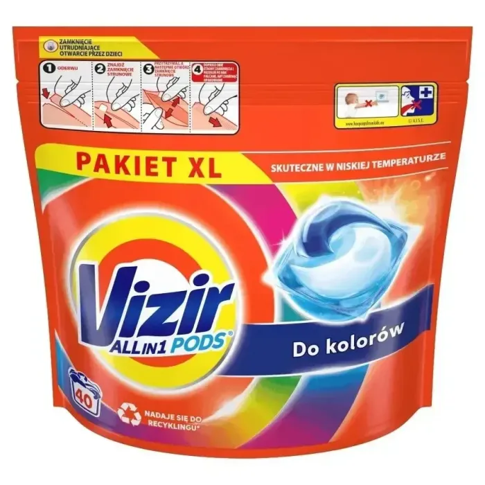 Гелеві капсули Vizir Go Pods Touch колор 40 шт.