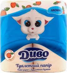 Папір туалетний Диво Персик 6+2 шт