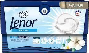 Гель капсули для прання Lenor Sensitive (22шт) Cotton Tiare Flower