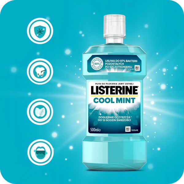 Ополіскувач для порожнини рота Listerine Свіжа М'ята, 500 мл