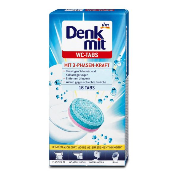 Таблетки для бачка унітаза з формулою крафту Denkmit WC, 16 шт.