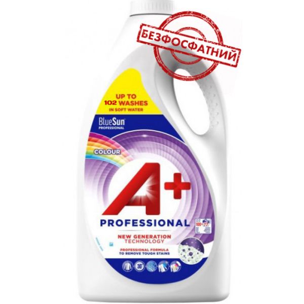 Гель для прання A+ Professional Colour для кольорової білизни, 4.62 л