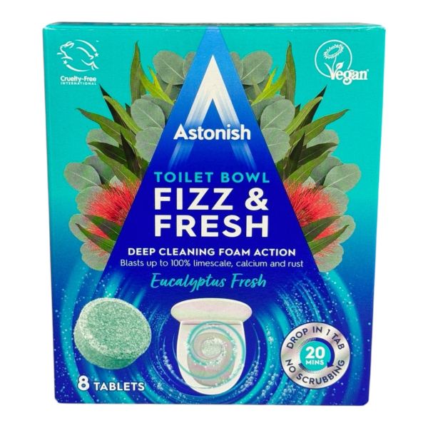 Таблетки для чищення унітазів Astonish Fizz&Fresh з ароматом евкаліпта 8 шт.