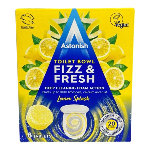 Таблетки для чищення унітазів Astonish Fizz&Fresh з ароматом лимона 8 шт.