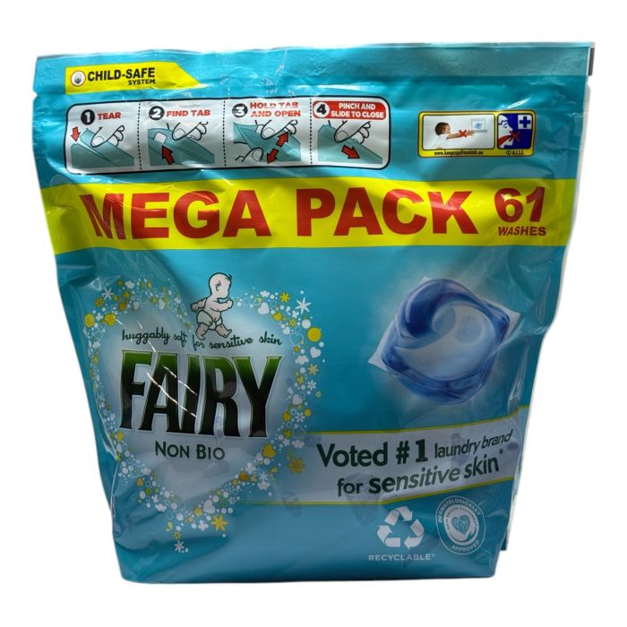 Гелеві капсули для прання дитячої білизни Fairy Non-Bio Sensitive Skin 61 шт