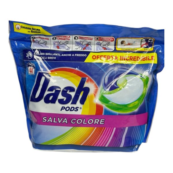 Капсули для прання 3в1 Dash Color для кольорової білизни, 44 шт.