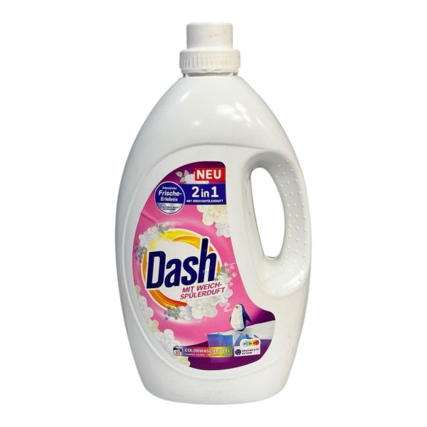 Парфумований гель для прання кольорової білизни Dash 2in1 Colorwaschmittel 3.6 л 80 циклів прання