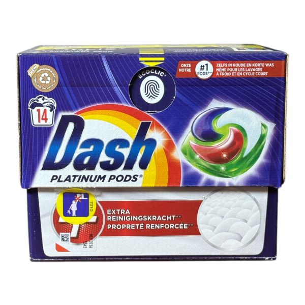 Капсули для прання Dash platinum pods 4в1,14 шт(для білого)