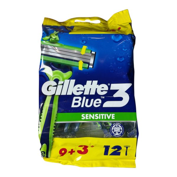 Одноразові станки для гоління Gillette Blue 3 Sensative  (12шт.)