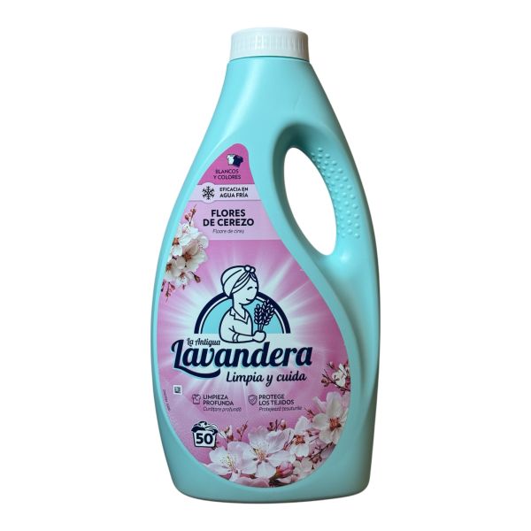 Гель для прання Lavandera Flores de Cerezo з ароматом квітучої вишні, 2.5 л (50 прань)