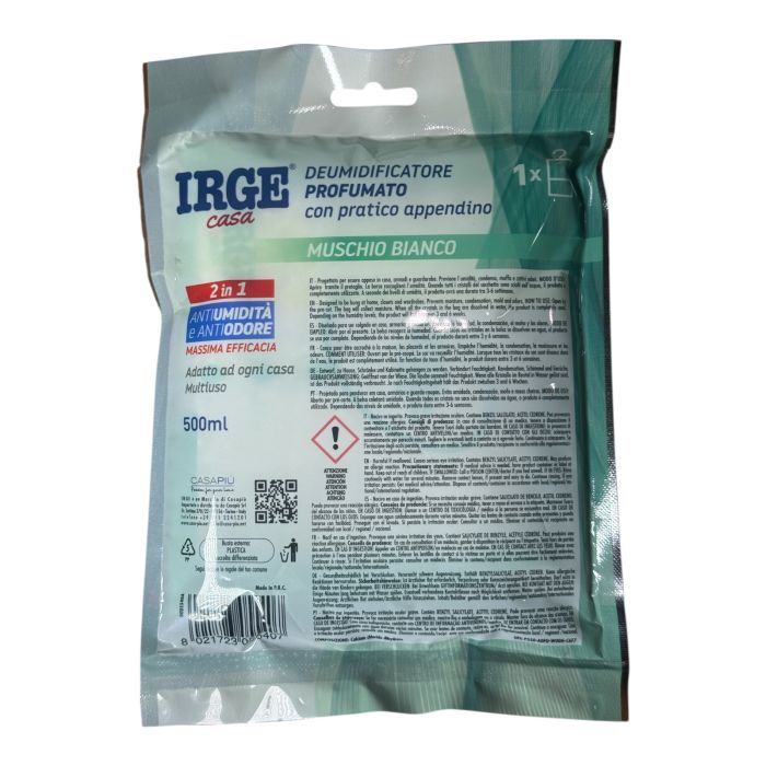 Irge поглинач запаху і вологи з підвіскою Muschio Bianco 500 мл