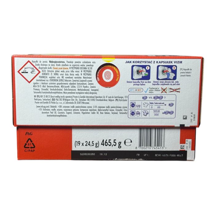 Капсули для прання Vizir Platinum Pods Fairy Efekt 19 шт.