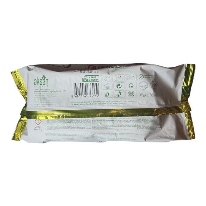 Вологі серветки для прибирання Fairy з клапаном Лимон 100 шт