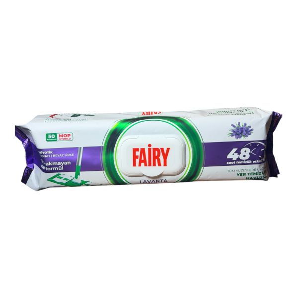 Серветки вологі для прибирання підлоги Fairy MOP Lavanta з ароматом лаванди, 50 шт