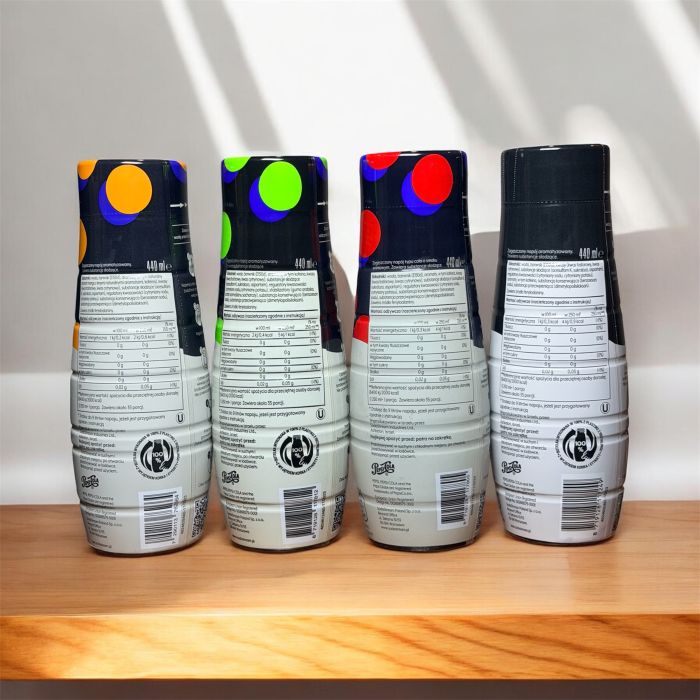 Набір сиропів Sodastream PEPSI ZERO 4 штуки PEPSI lime,PEPSI mango,PEPSI cherry,PEPSI zero 440ml*4