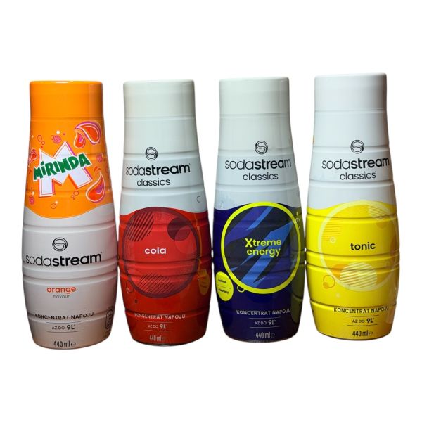Набір сиропів Sodastream 4 штуки 4x Tonic Xtreme Mirinda Cola  440мл*4