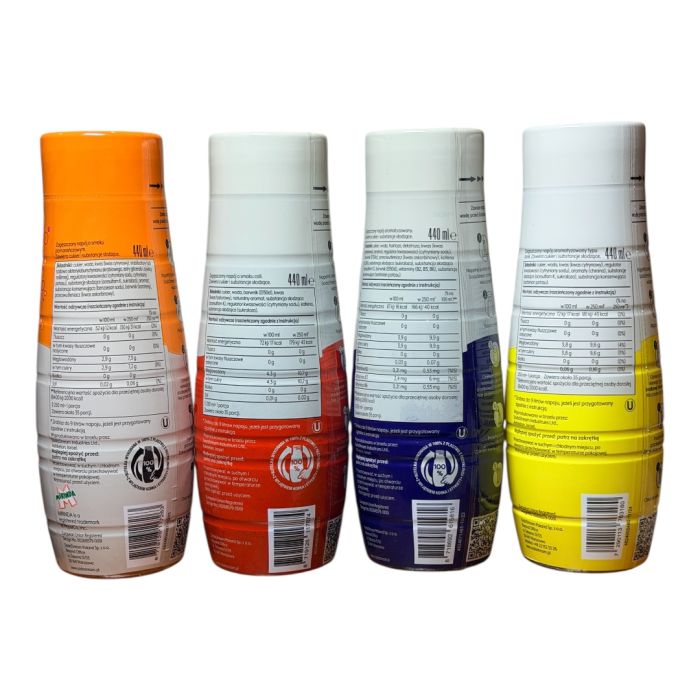 Набір сиропів Sodastream 4 штуки 4x Tonic Xtreme Mirinda Cola  440мл*4
