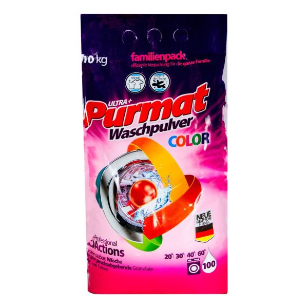 Пральний порошок Purmat Color для кольорової білизни, 10 кг (100 прань)
